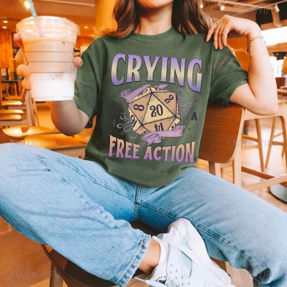 Retro Gaming Unit - Funny DnD Crying Is A Free