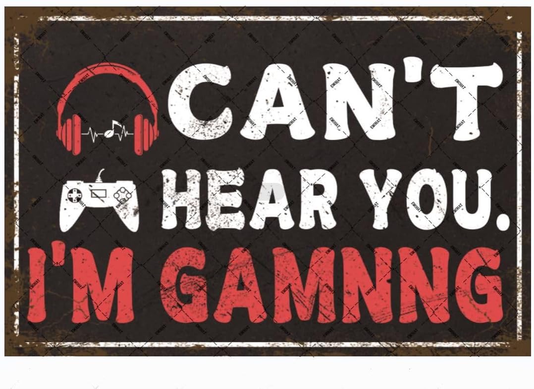 Retro Gaming Us - EMOHAT Game Room Metal Tin Sign