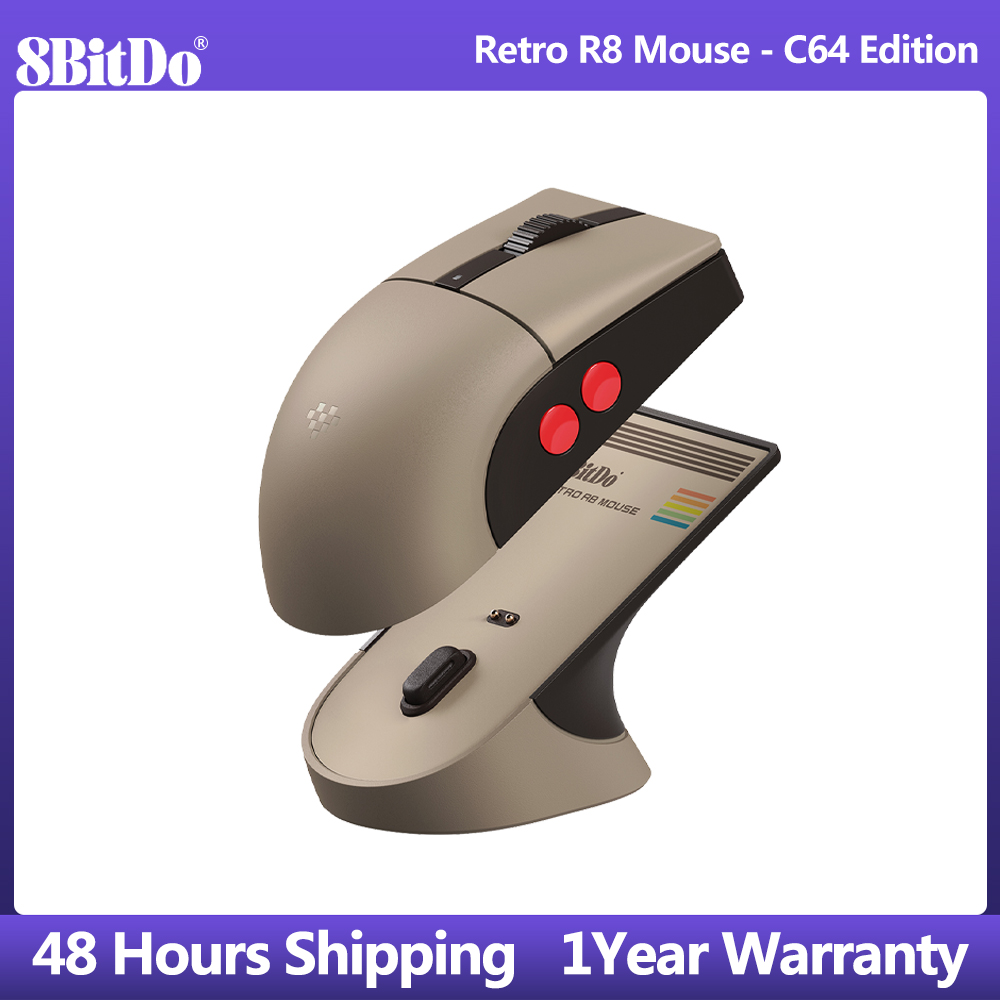 8BitDo Retro R8 Mouse with Mic - Retro Gaming Style 评论和价格