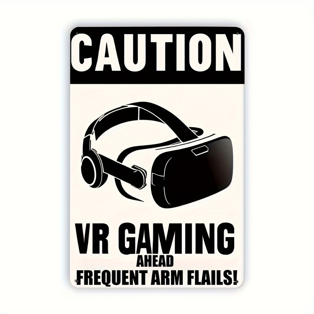 1PC Caution VR Gaming Metal Ti - Retro Gaming In Vr 评论和价格
