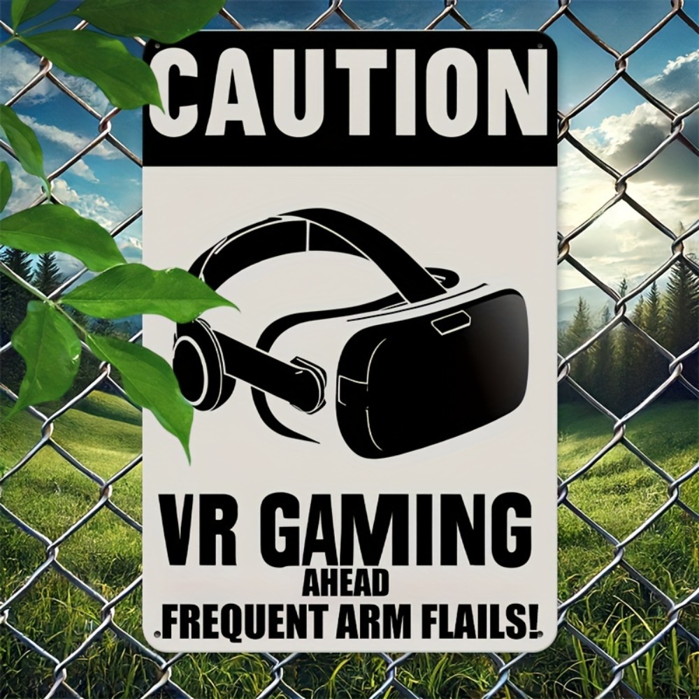 1PC Caution VR Gaming Metal Ti - Retro Gaming In Vr 评论和价格