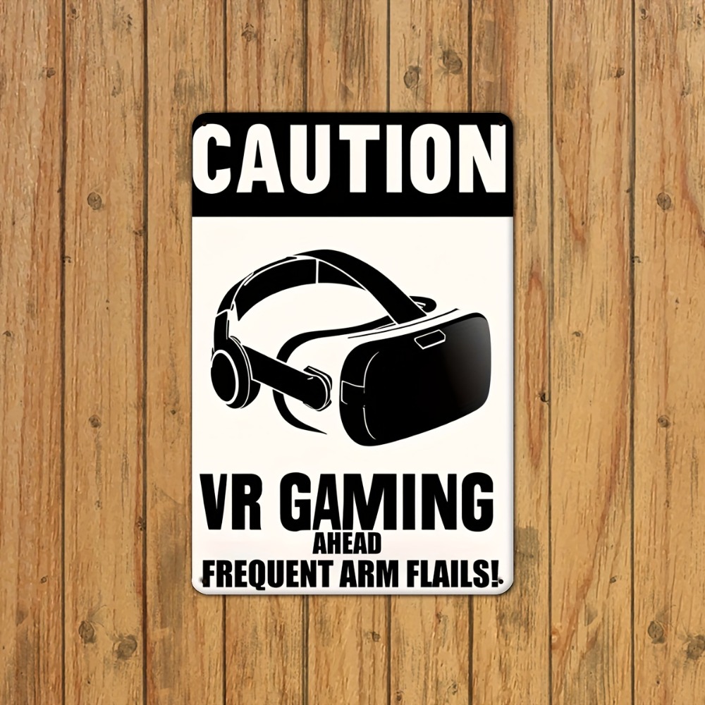 1PC Caution VR Gaming Metal Ti - Retro Gaming In Vr 评论和价格