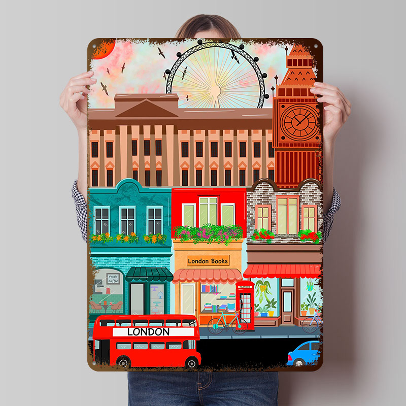 London Travel Tinplate Poster  - Retro Gaming London 评论和价格