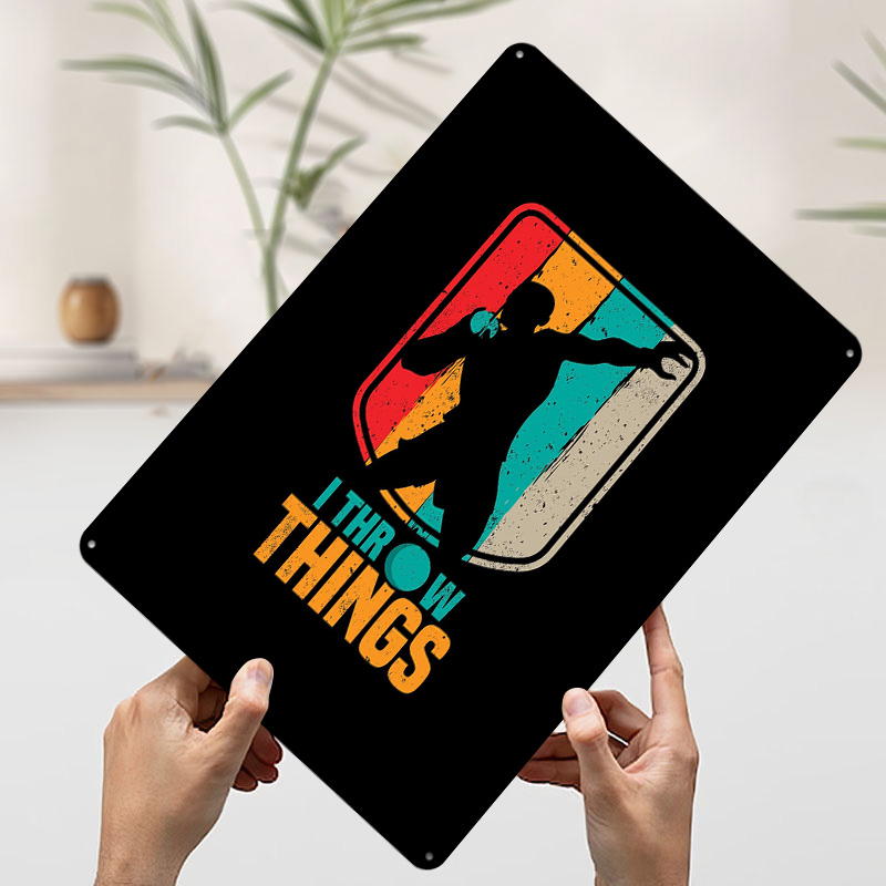 Funny Shot Put Gift Idea Tin P - Retro Gaming Room Ideas 评论和价格