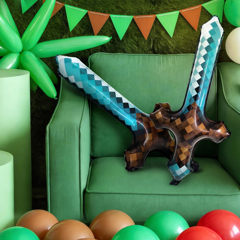 8Pcs Pixel Inflatable Sword My - Retro Gaming Events 评论和价格
