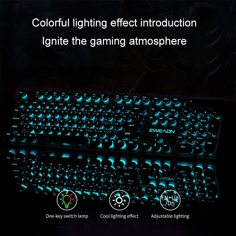EWEADN Typewriter Gaming Keybo - Retro Gaming Us 评论和价格
