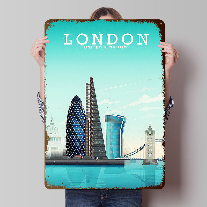 London Travel Metal Poster Cus - Retro Gaming London 评论和价格