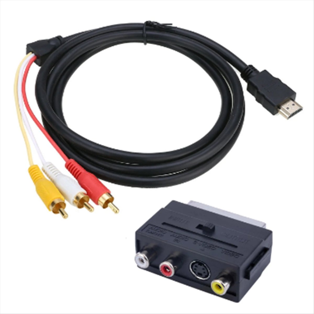 (A32M) 2-In-1 Adapter Cable HD - Scart To Hdmi 评论和价格