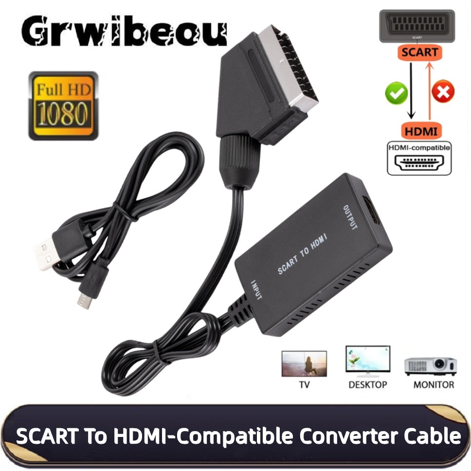 HD1080P SCART To HDMI-Compatib - Scart To Hdmi 评论和价格